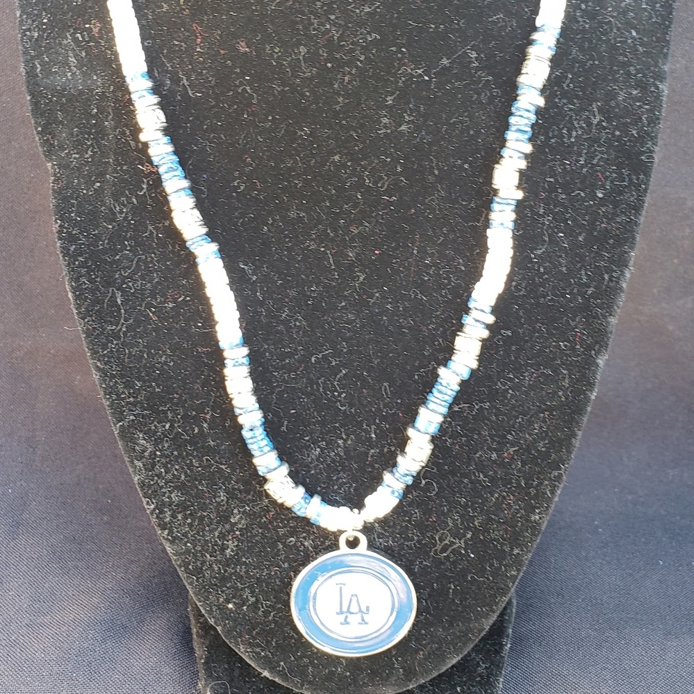 Dodgers Puka Shell Necklace